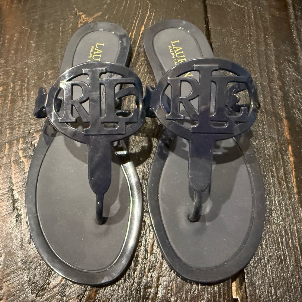 Lauren Ralph Lauren Navy Jelly Sandals